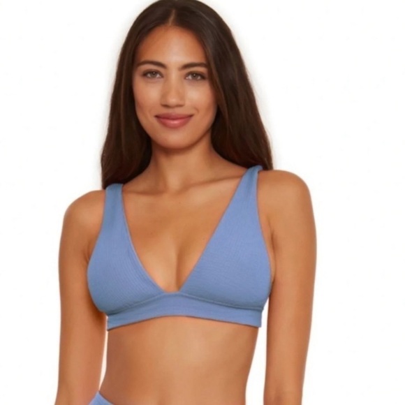 BECCA Blue Banded Triangle Bikini Top - Picture 15 of 16